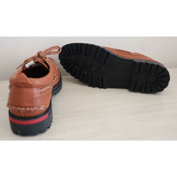 Sperry Top Sider STS24932 Men's Sz 9 Tan Unlined Lug 3-Eye Boat Shoes - Picture 2 of 16